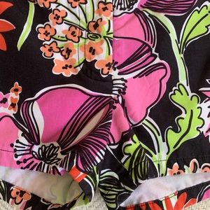 Lilly Pulitzer Rare White Label Girl’s Lined Shorts Size 5 Pink, Black, Green
